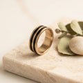 Dual Stripe Gold Ring
