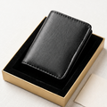 Premium Black Leather Card Holder Wallet